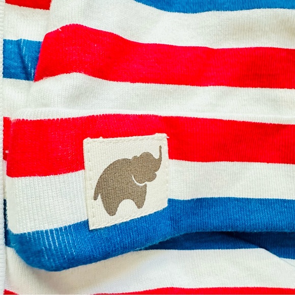 M+A by Monica + Andy Baby First Hello Blanket + Cap Organic Set, Red White Blue - Picture 4 of 12